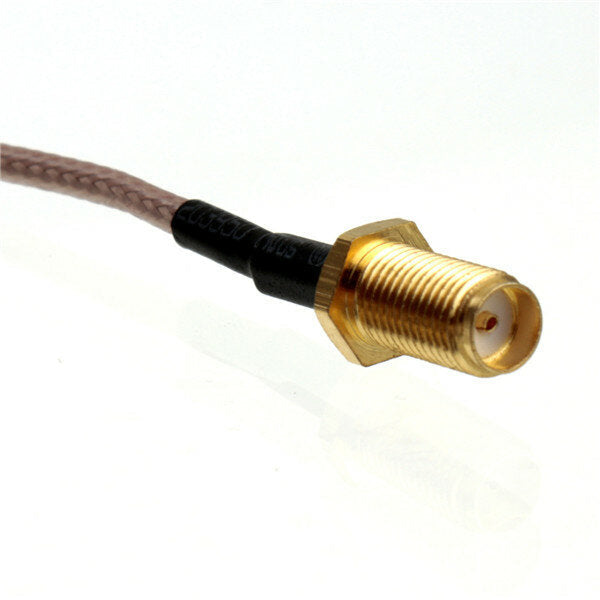 15cm SMA Female Bulkhead To SMA Male RA Plug Right Angle Pigtail Cable RG316 Image 3