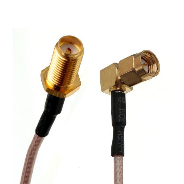 15cm SMA Female Bulkhead To SMA Male RA Plug Right Angle Pigtail Cable RG316 Image 4