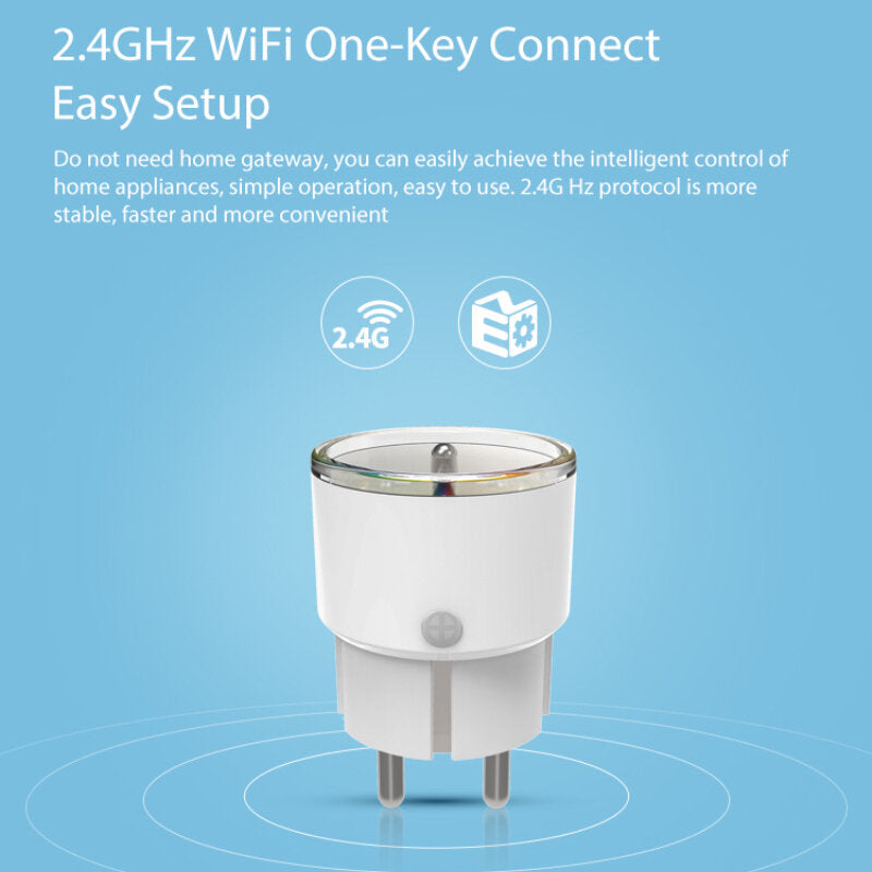 16A Mini Smart Plug WiFi Smart Socket FR Plug Type Power Monitor Wireless Control Compatible Alexa Google Home Image 6