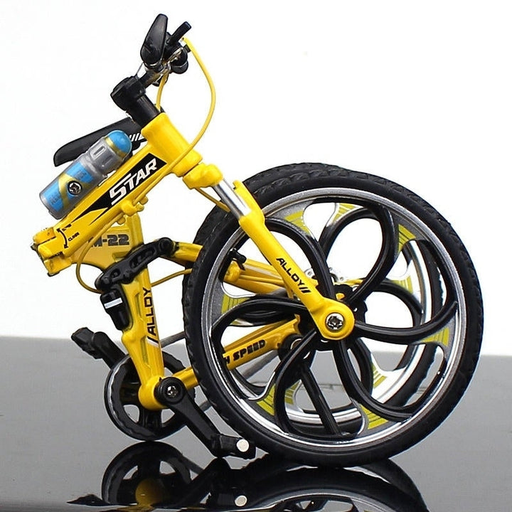 1:10 Mini Bike Model Openable Folding Mountain Bicycle Bend Racing Alloy Toys Image 3