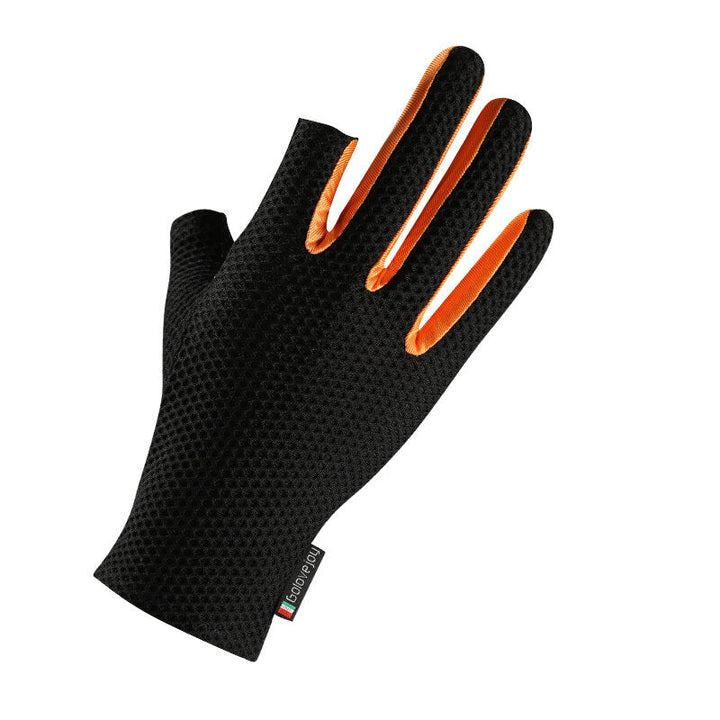 2 Cut Finger Anti-Slip Ice Silk Fishing Motorcycle Scooter Gloves Waterproof Breathable Image 6