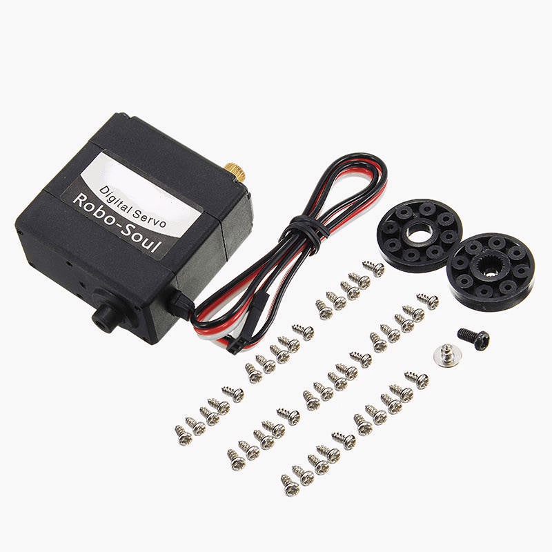 180 Degree 15KG Large Torque Metal Gear Biaxial Digital Servo For Robot Image 2