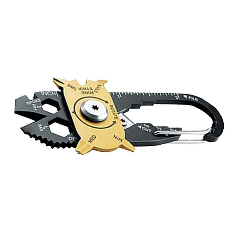 1PCS 20 In 1 Stainless Steel Wrench Screwdriver EDC Outdoor Portable Gadgets Multi-function Key Hanging Buckle Image 4