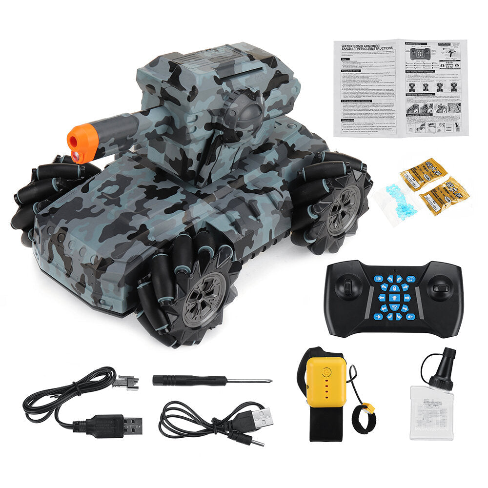 2.4G 360 Rotate RC Tank Gesture Controlled Remote Control Stunt Car Vehicles Water Balls Drift Kids Boy Toys Image 1