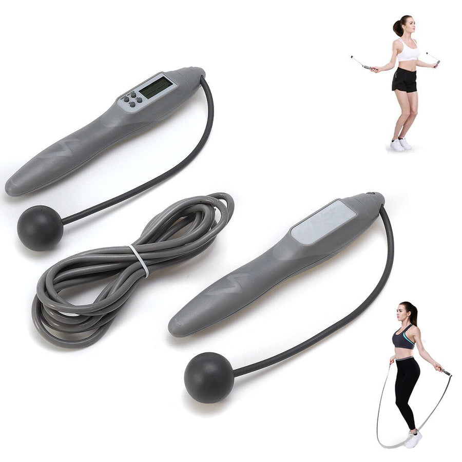2 In 1 Smart Digital Rope Jumping Calorie Counter Home Fitness LCD Display Adjustable Skipping Rope Image 1