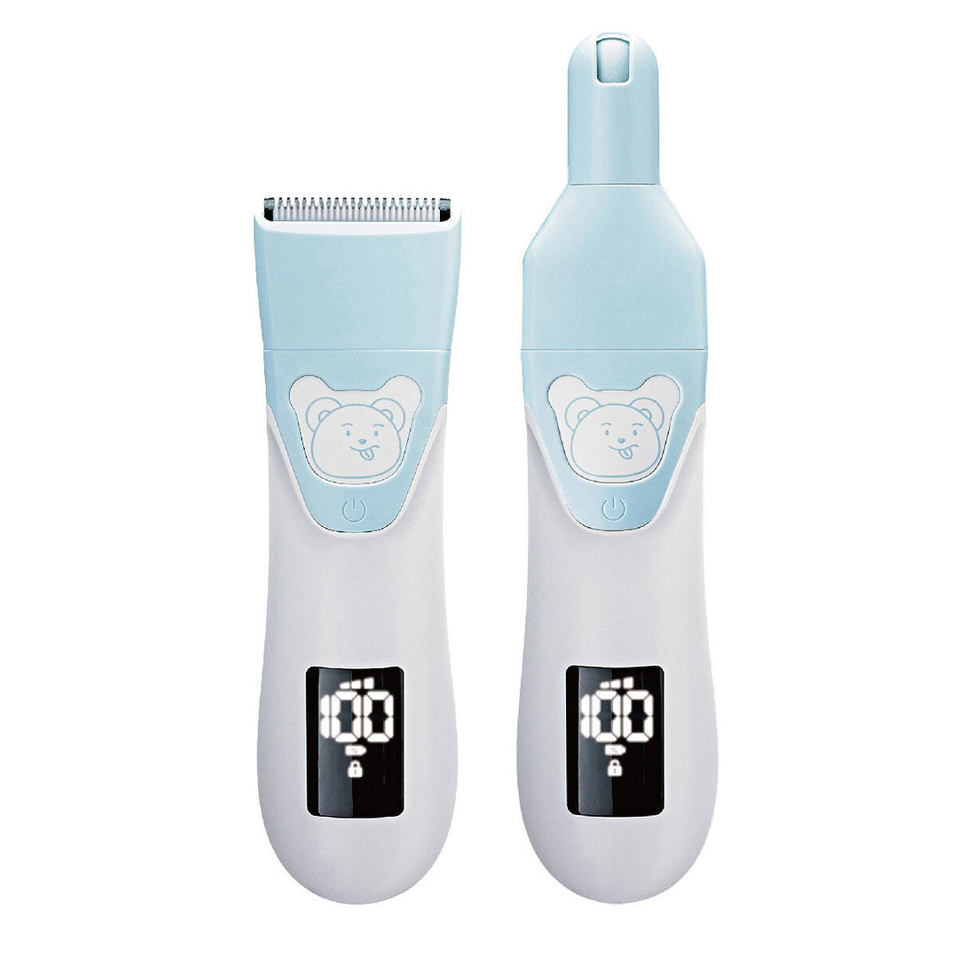 2 in 1 Washable Electric Baby Hair Trimmerand Nail Grinder Children LCD Haircut Machine Clipper Haircut Shaver Image 3