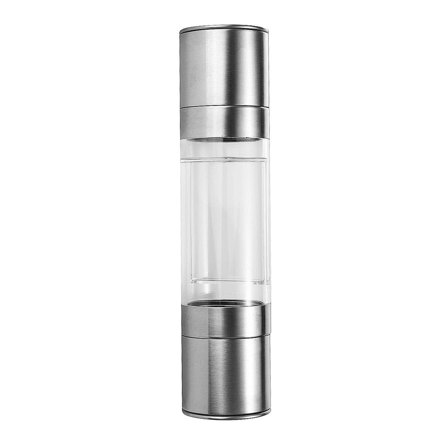 2 in 1 Premium Stainless Steel Glass Salt and Pepper Mill Grinder Kitchen Accessories Image 1