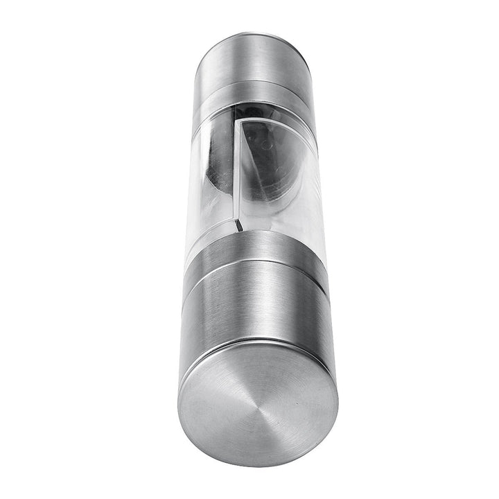 2 in 1 Premium Stainless Steel Glass Salt and Pepper Mill Grinder Kitchen Accessories Image 7