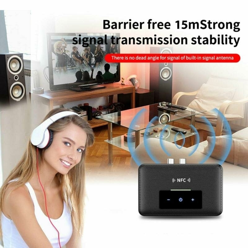 2 in 1 Wireless NFC bluetooth 5.0 Receiver Transmitter 3.5mm RCA USB Audio Adapter for TV PC And Car Speaker Image 3