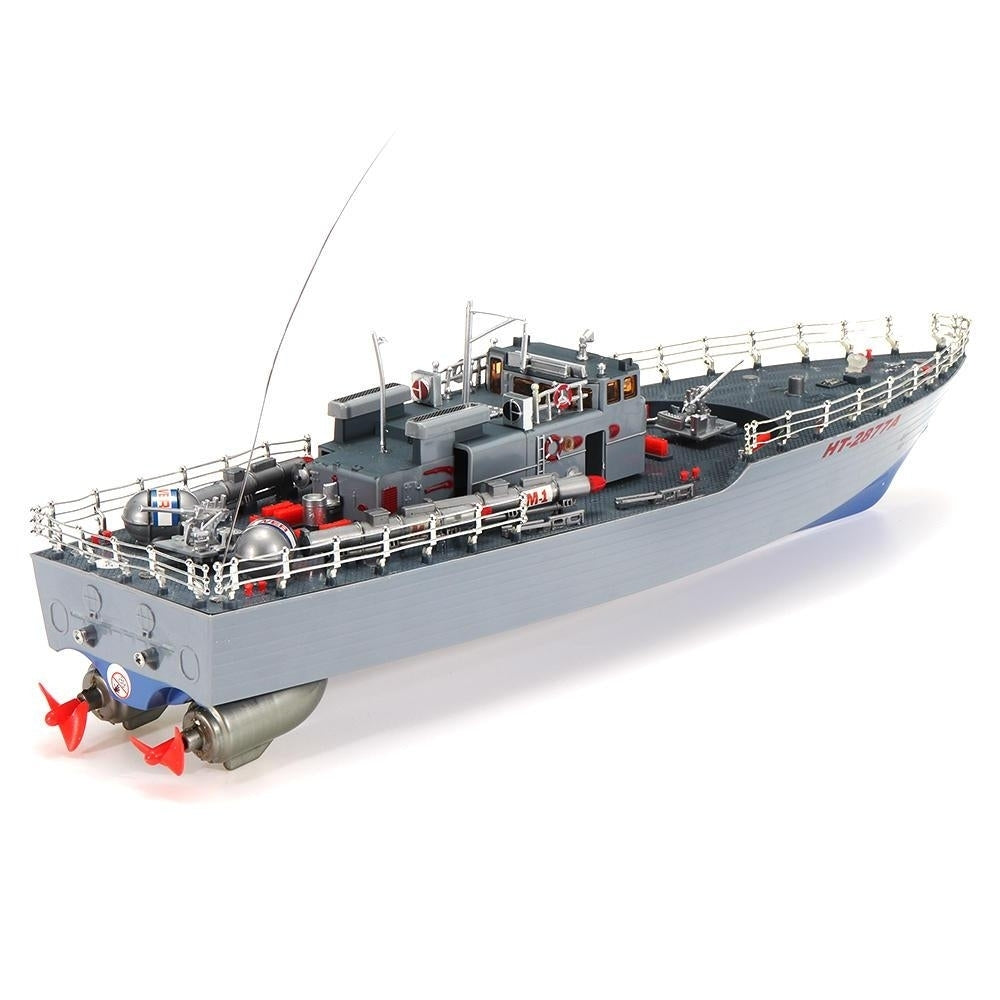 2.4G EHT-2877 Missile Destroyer RC Boat 4km,h With Two Motor And Light Vehicle Models Image 3