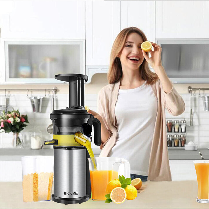 200W 40RPM Stainless Steel Masticating Slow Auger Juicer Machine Fruit and Vegetable Squeezer Press Juice Maker Image 6
