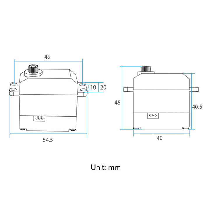 20KG Serial Bus Digital Servo 180,270 Large Torque Metal Gear For RC Robot Image 6