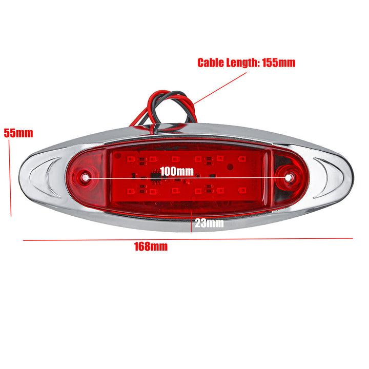 24V LED Side Marker Light Flash Strobe Emergency Warning Lamp For Boat Car Truck Trailer Image 4
