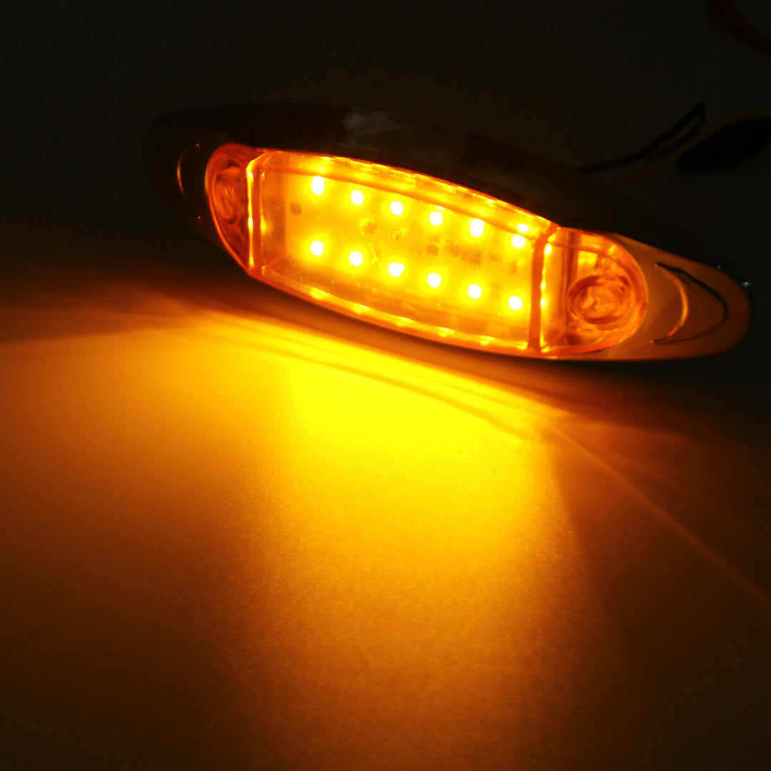 24V LED Side Marker Light Flash Strobe Emergency Warning Lamp For Boat Car Truck Trailer Image 8