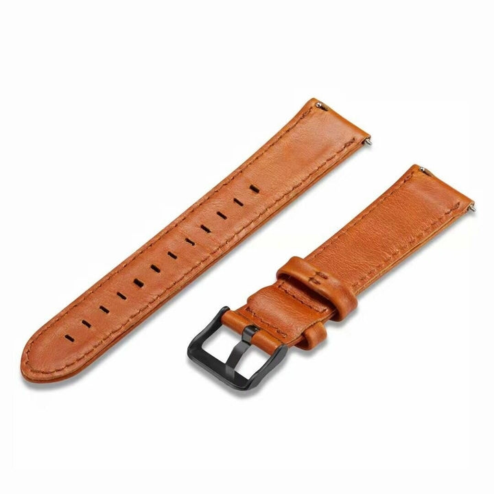 20/22mm Width Casual Genuine Leather Watch Band Strap Replacement for 41/ 45mm Smart Watch Image 3