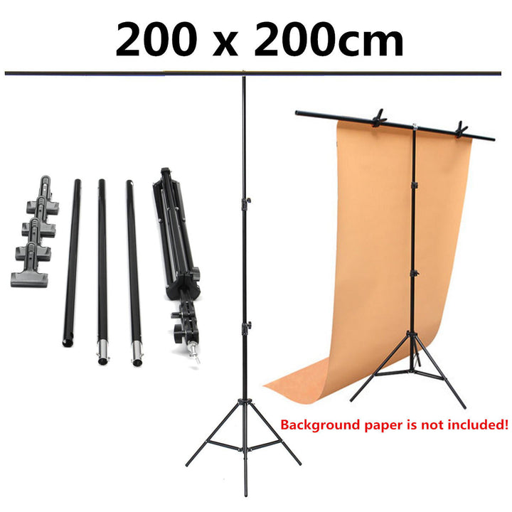 200200cm Large Aluminium Photography Background Support Stand System Clips Image 3