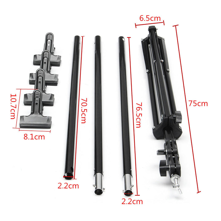 200200cm Large Aluminium Photography Background Support Stand System Clips Image 9