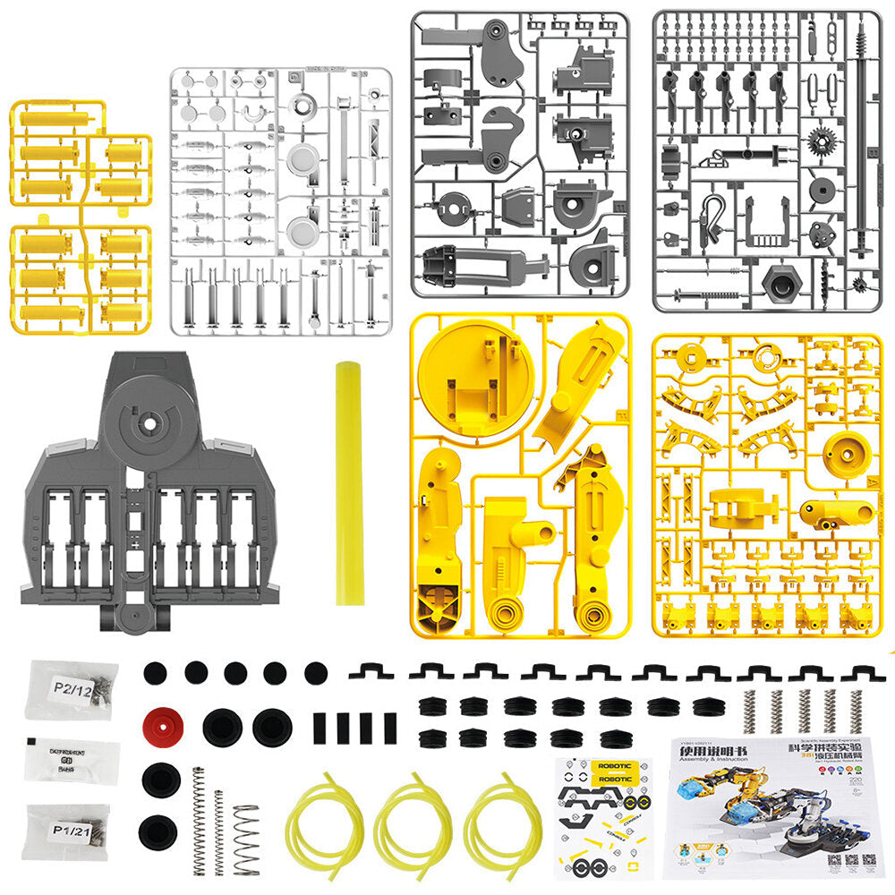 220PCS 101,102 DIY Assembled 3 In 1 Hydraulic Robot Arm Steam Science Leaning Children Toys Image 4