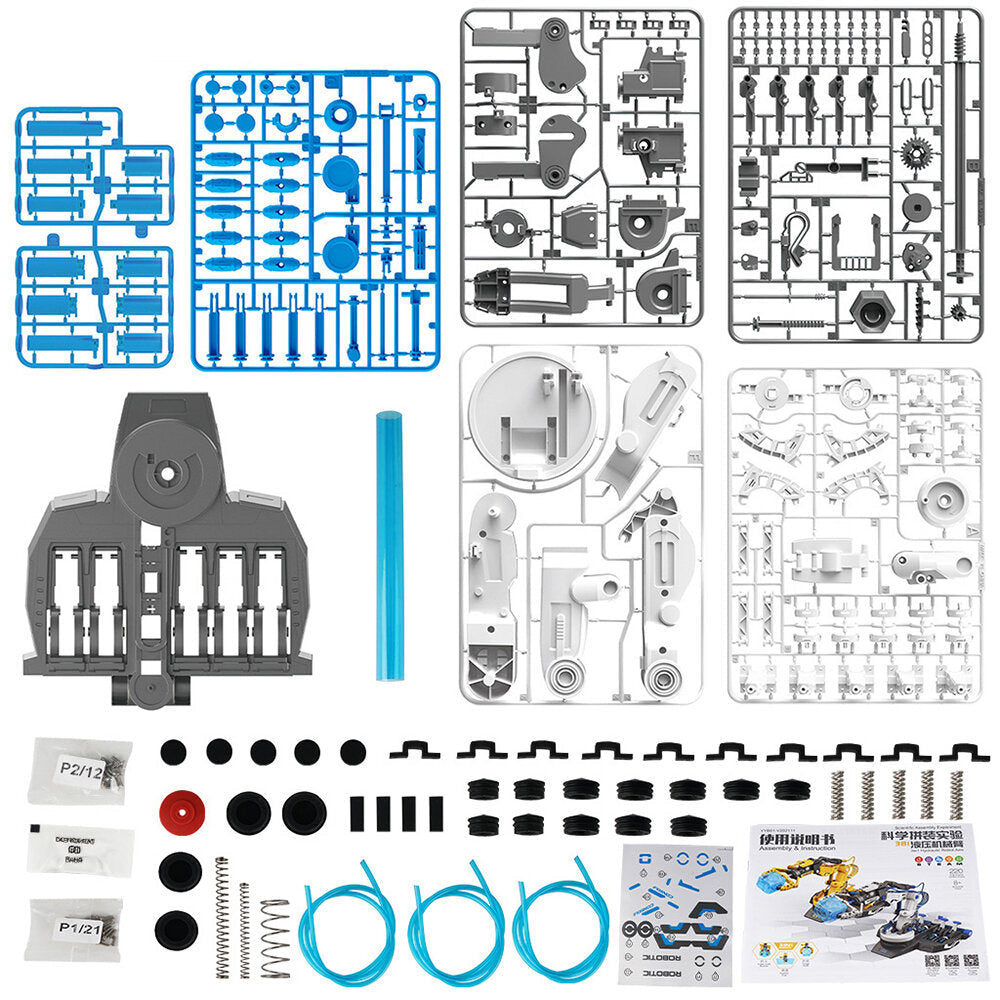 220PCS 101,102 DIY Assembled 3 In 1 Hydraulic Robot Arm Steam Science Leaning Children Toys Image 6