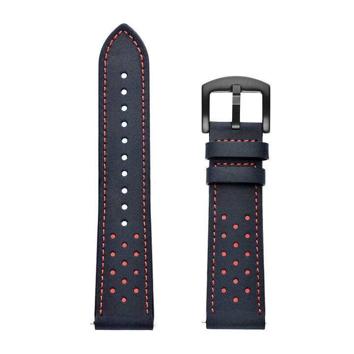 22mm Replacement Genuine Leather Watch Band for Sports Smart Watch Image 1