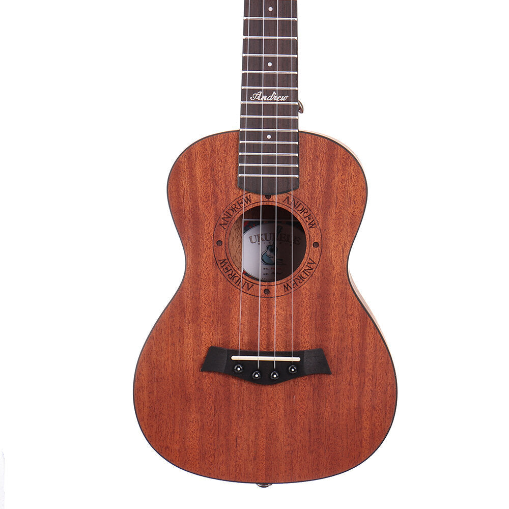 23 Inch Mahogany High Molecular Carbon String Coffee Color Ukulele for Guitar Player Image 3