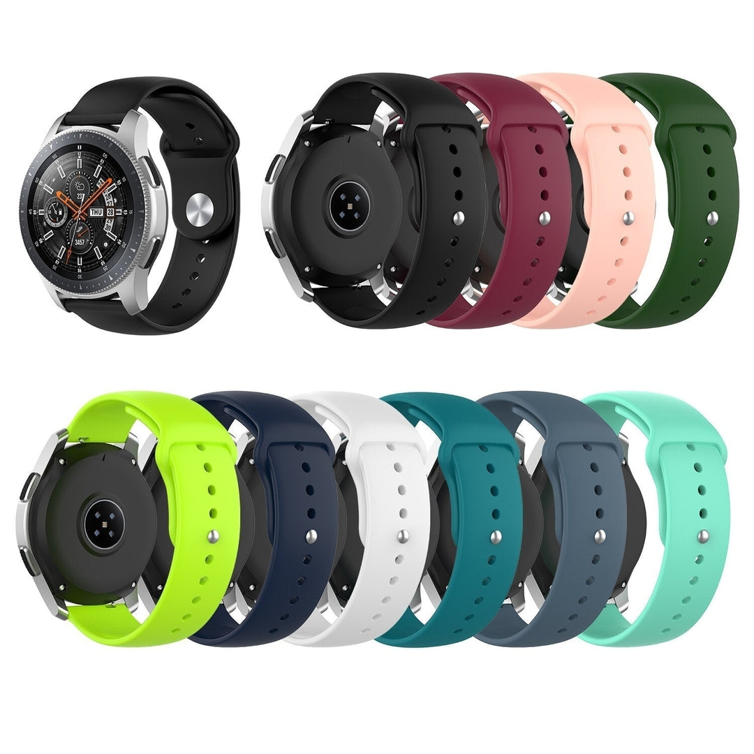 22mm Solid Color SLR Buckle Silicone Replacement Strap Smart Watch Band For Samsung Galaxy Watch 46MM Image 12