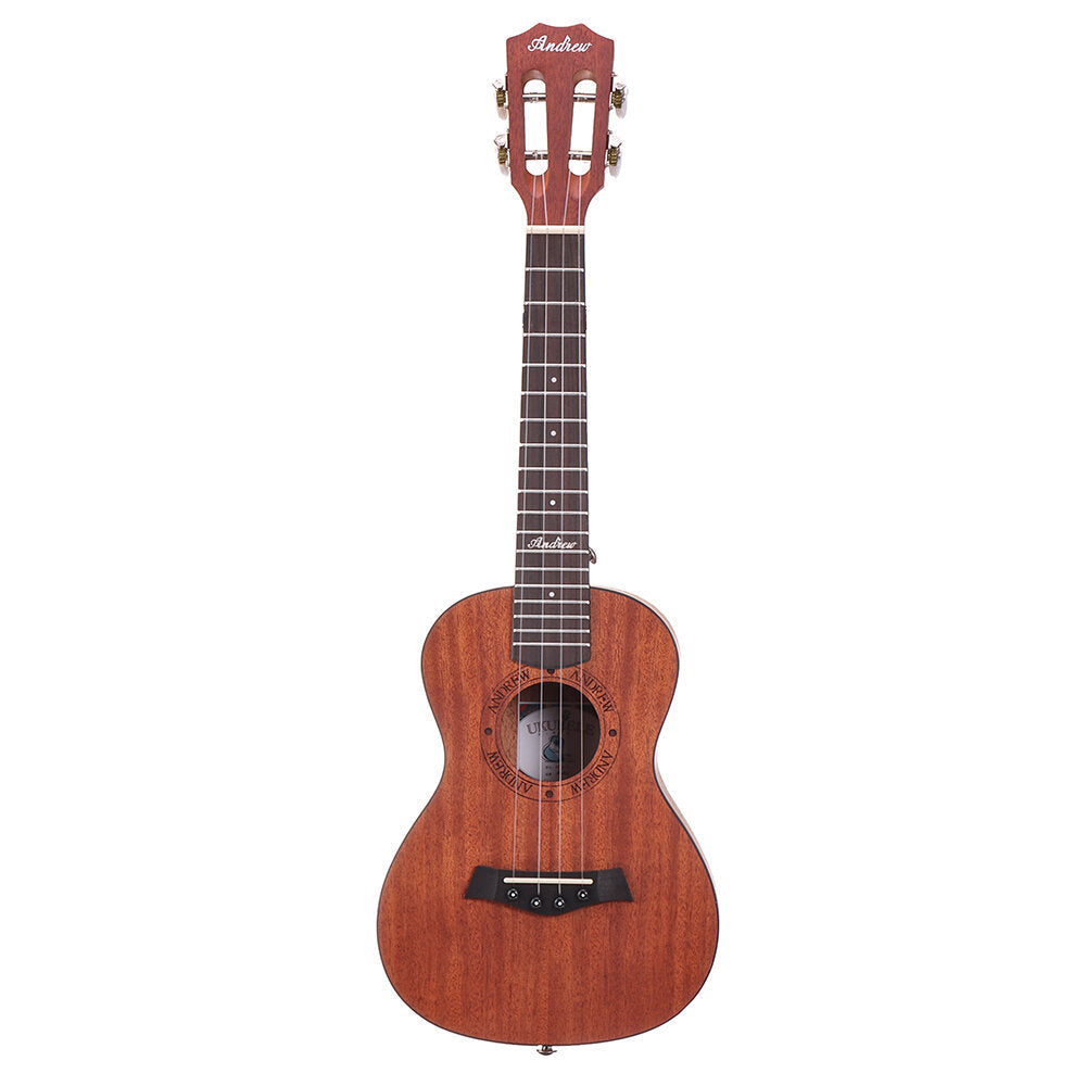 23 Inch Mahogany High Molecular Carbon String Coffee Color Ukulele for Guitar Player Image 10