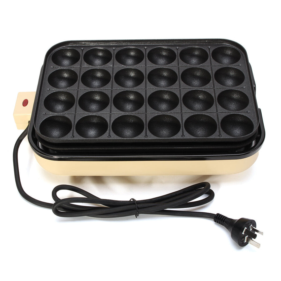 24 Holes Grill Pan Plate Cooking Octopus Ball Kitchen Maker Baking Mold Image 1