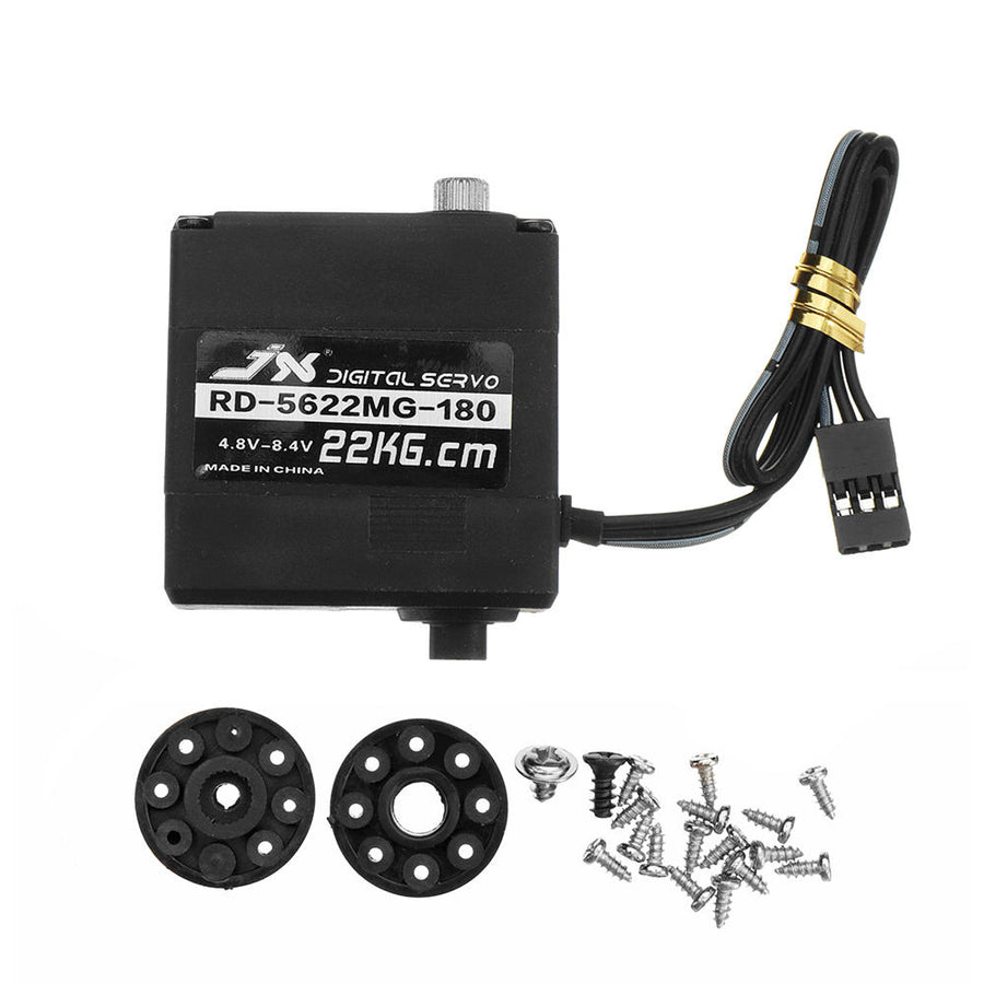 22KG Digital Metal Double Axis Steering Gear 180 Servo For RC Robot Image 1