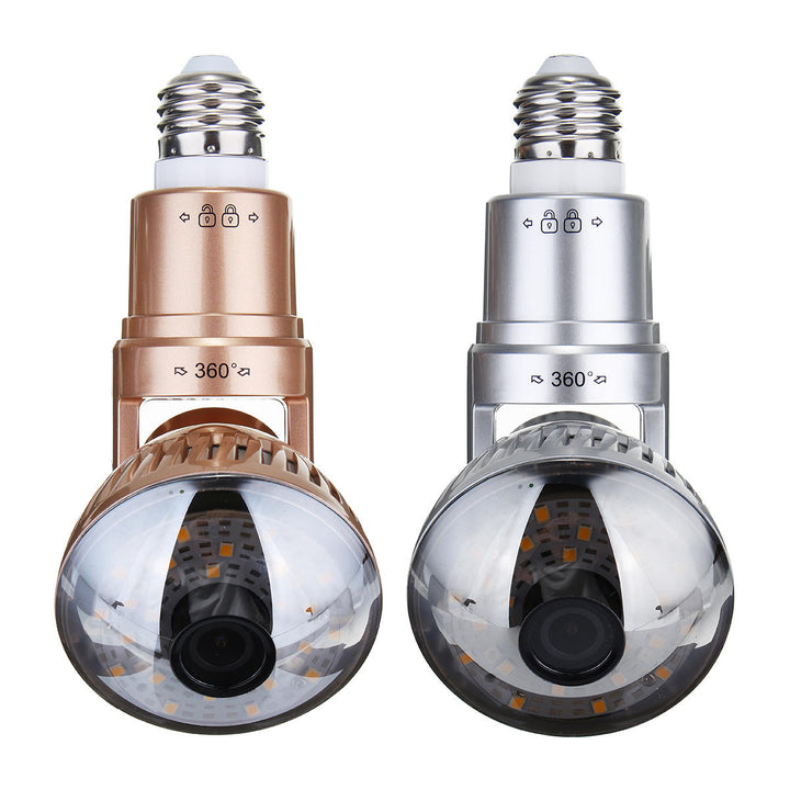 3.6mm Wireless Mirror Bulb Security Camera DVR WIFI LED Light IP Camera Motion Detection Image 1