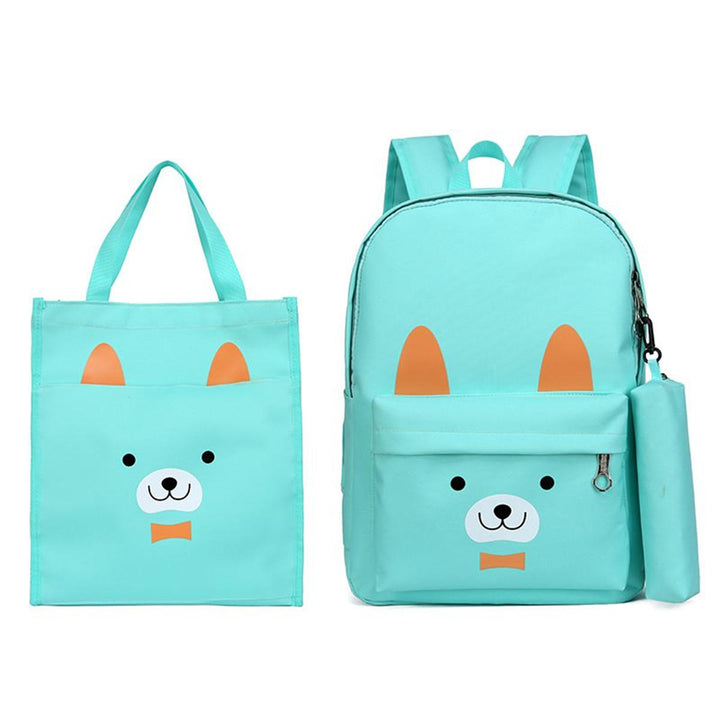 3 Pcs School Bag Sets Canvas Backpack Shoulder Bags Handbag Camping Travel Bag With Pencil Case DTTT Image 3