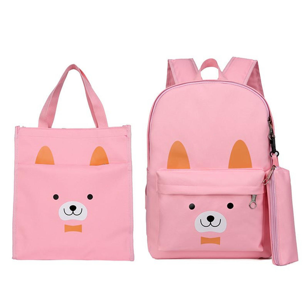 3 Pcs School Bag Sets Canvas Backpack Shoulder Bags Handbag Camping Travel Bag With Pencil Case DTTT Image 4