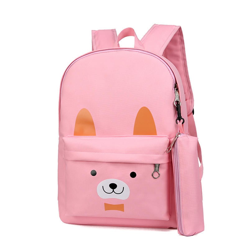 3 Pcs School Bag Sets Canvas Backpack Shoulder Bags Handbag Camping Travel Bag With Pencil Case DTTT Image 4