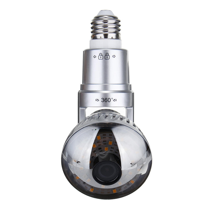 3.6mm Wireless Mirror Bulb Security Camera DVR WIFI LED Light IP Camera Motion Detection Image 1