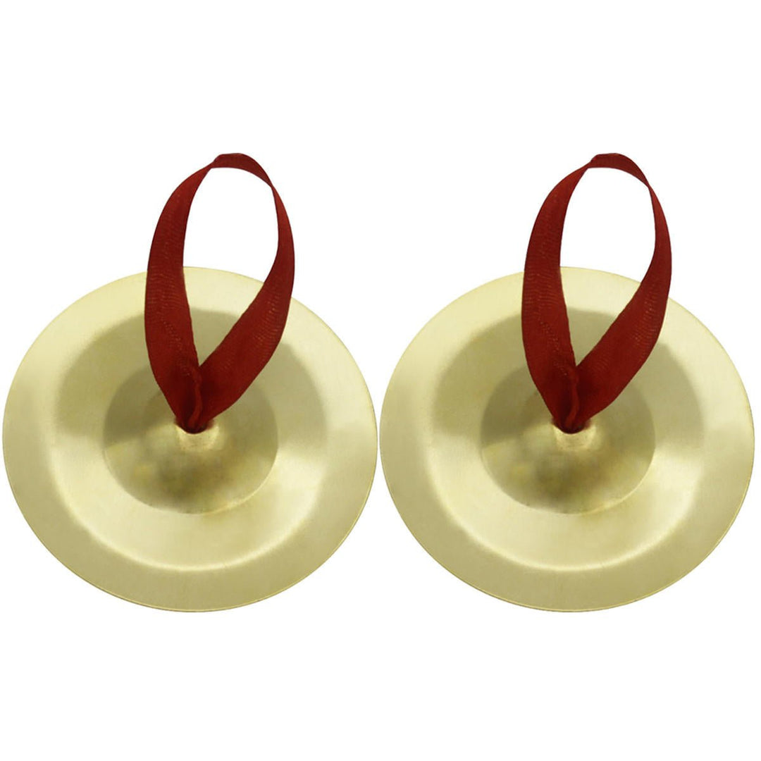 2Pcs Orff Small Musical Instrument Copper Finger Cymbals Drum Cymbal Percussion Instruments Image 1