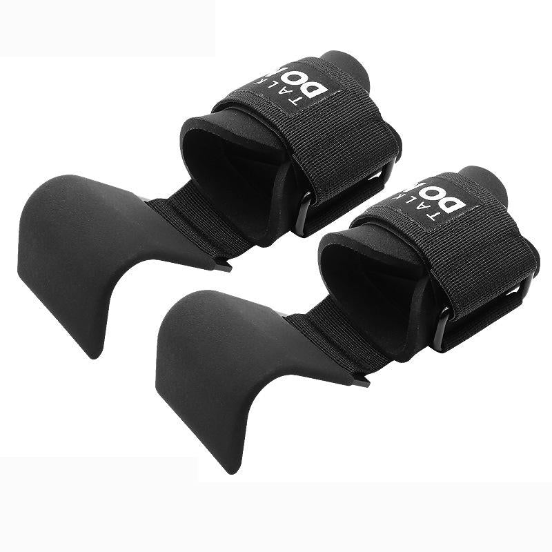 2PCS Steel Plate Adjustable Breathable Fitness Grip Hook Wrist Support Sports Pull-up Hook Wrist Belt Image 1