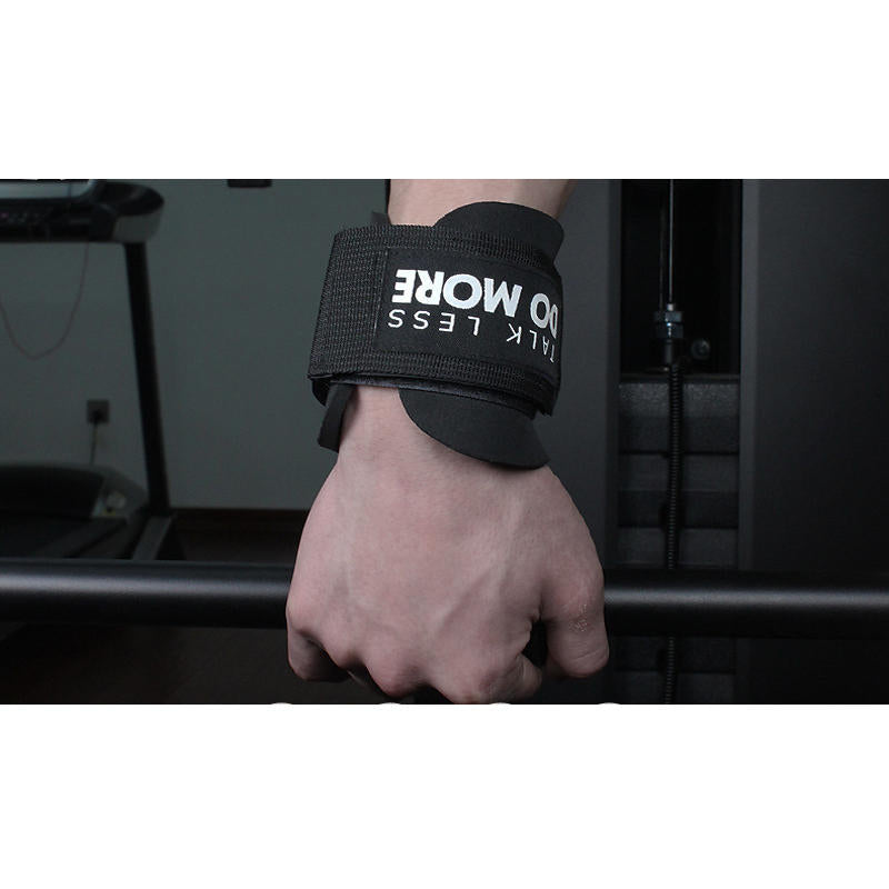 2PCS Steel Plate Adjustable Breathable Fitness Grip Hook Wrist Support Sports Pull-up Hook Wrist Belt Image 3