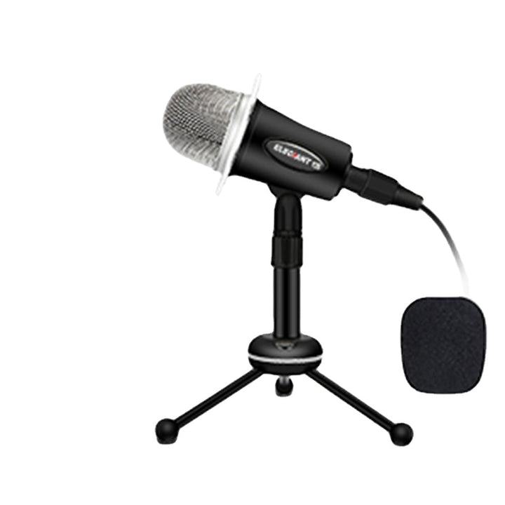 3.5mm Condenser Microphone Home Studio Portable Microphone for PC Computer Phone Image 4