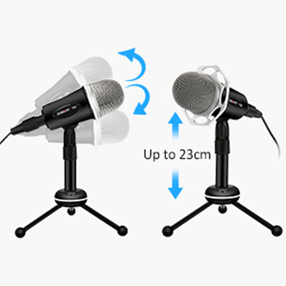 3.5mm Condenser Microphone Home Studio Portable Microphone for PC Computer Phone Image 4