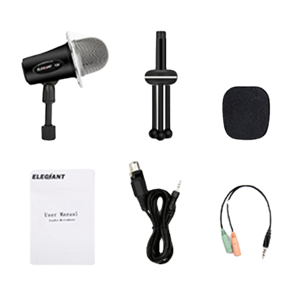 3.5mm Condenser Microphone Home Studio Portable Microphone for PC Computer Phone Image 6