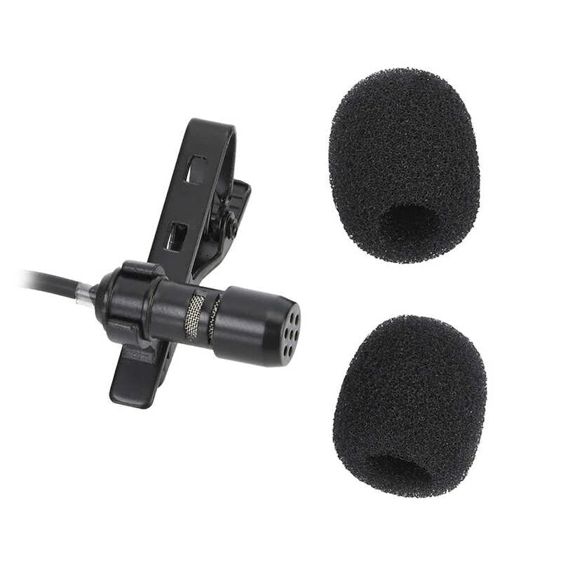 3.5mm Audio Video Record Lavalier Lapel Microphone Omnidirectional Condenser Clip On Mic for Smartphone Vlog Camera Image 6