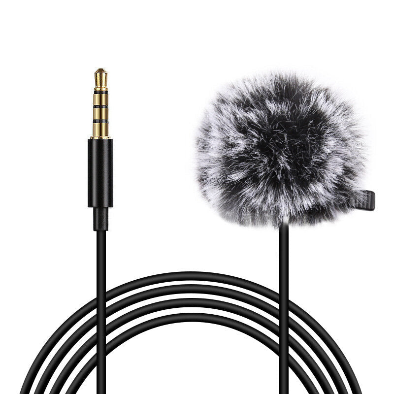 3.5mm Wired Microphone 3M Lavalier Omnidirectional Condenser Mic Recording Vlogging Video Image 1