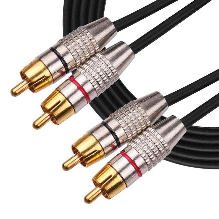 2RCA to 2RCA Male Plug Stereo Audio Video Cable for Karaoke DVD Speaker Amplifiers Image 3