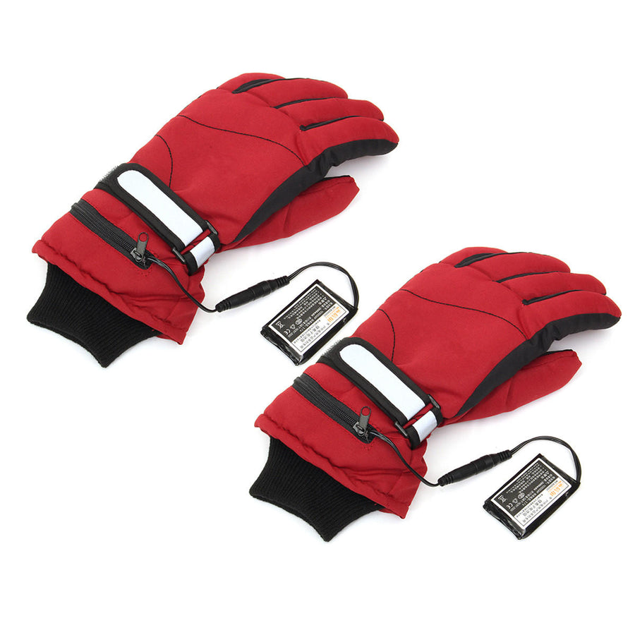 3.7V 2000mAh Battery Heated Gloves Motorcycle Hunting Winter Warmer Racing Skiing Image 1