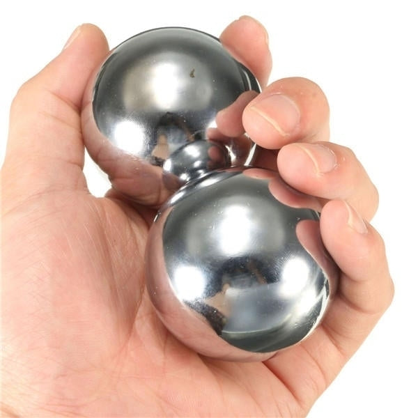 2pcs EDC Solid Steel Ball Massage Fitness Handball Image 1