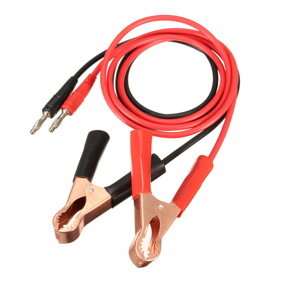2Pcs 15A Banana Plug to 80mm Car Battery Clip Clamp Power Alligator Clips Cable Image 1
