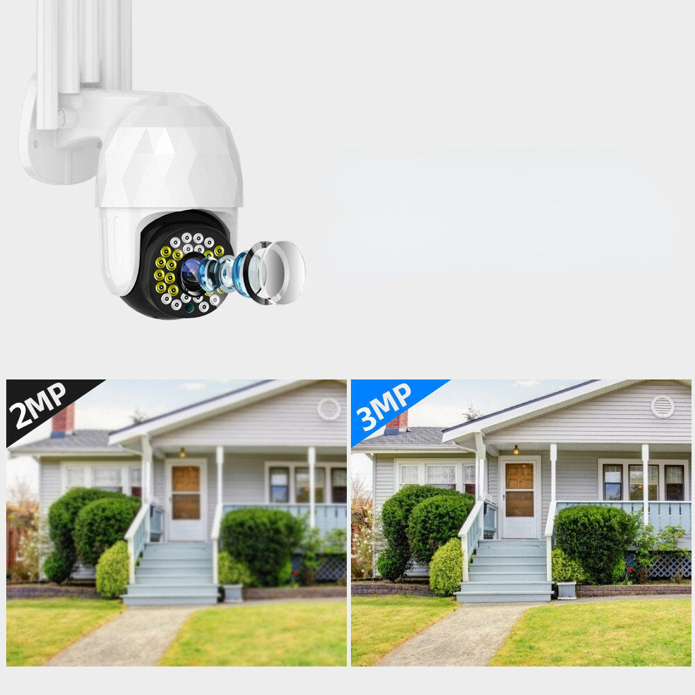 28LED 5X Zoom HD 3MP IP Security Camera Outdoor PTZ Night Vision Wifi IP66 Waterproof Two Way Audio Motion Detecting Image 2