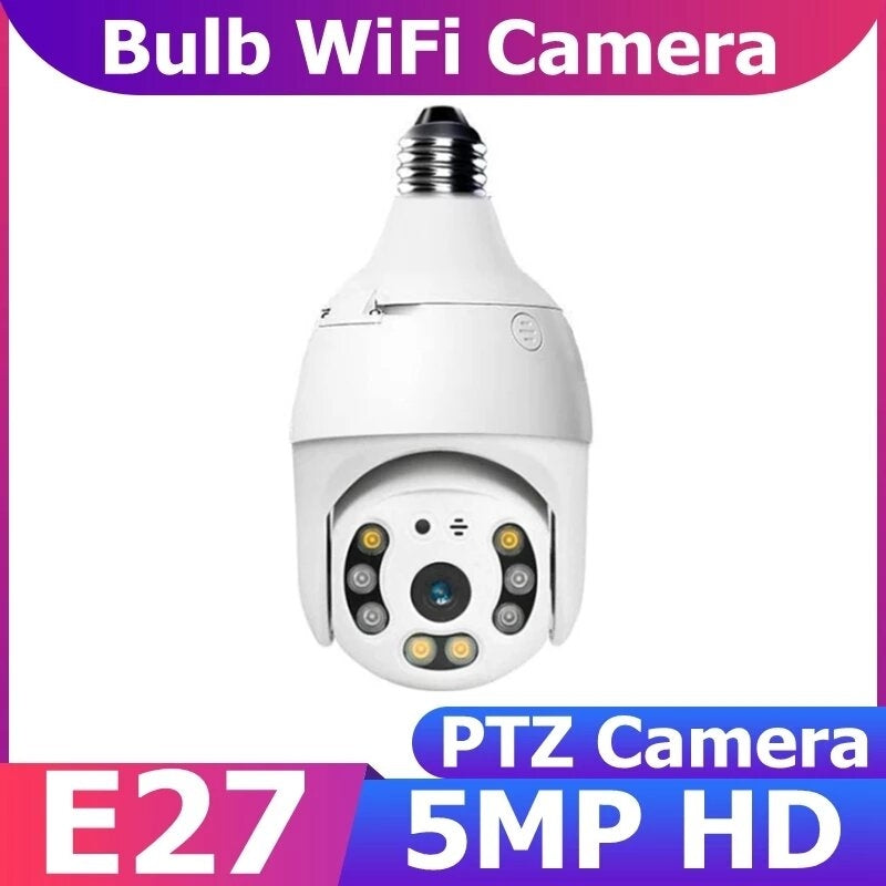 2MP E27 Bulb Lamp IP Camera 1080P WiFi Wireless Auto Tracking Baby Monitor Night Vision Speed Dome Video Surveillance Image 2