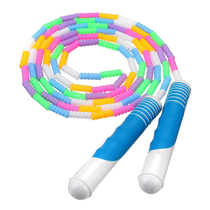 2Pcs 110in Soft Beaded Jump Rope Skipping Rope With Shatterproof Beads and Durable Non-Slip Plastic Handles For Kids Image 8