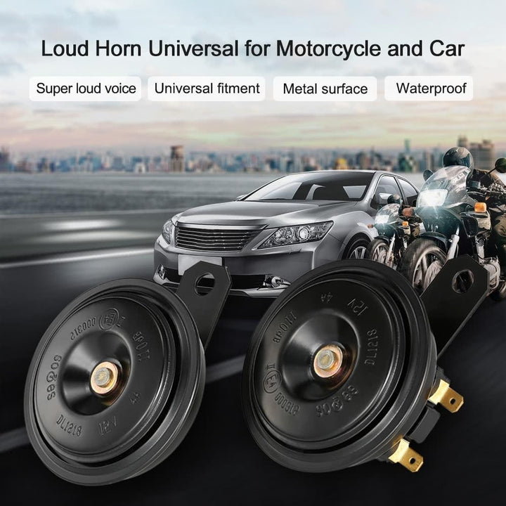 2Pcs 12V 110DB Ultra Loud Horn Dual Tone Speaker Universal for Motorcycle Car Truck Van Image 10